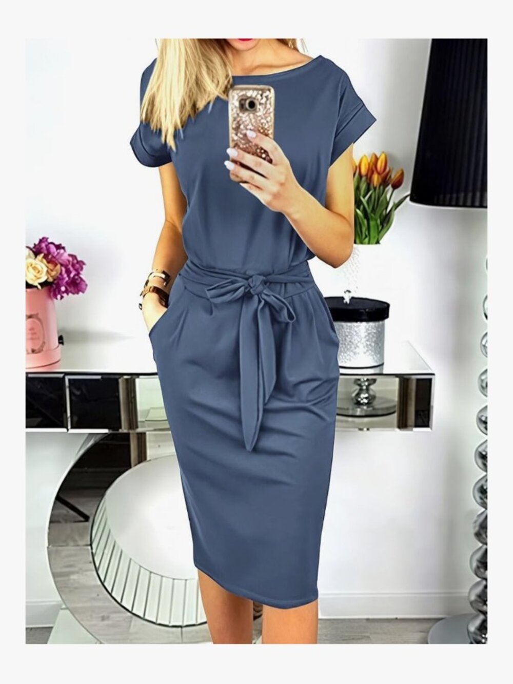 Prettygarden Tie Waist T Shirt dress - NWT size Medium